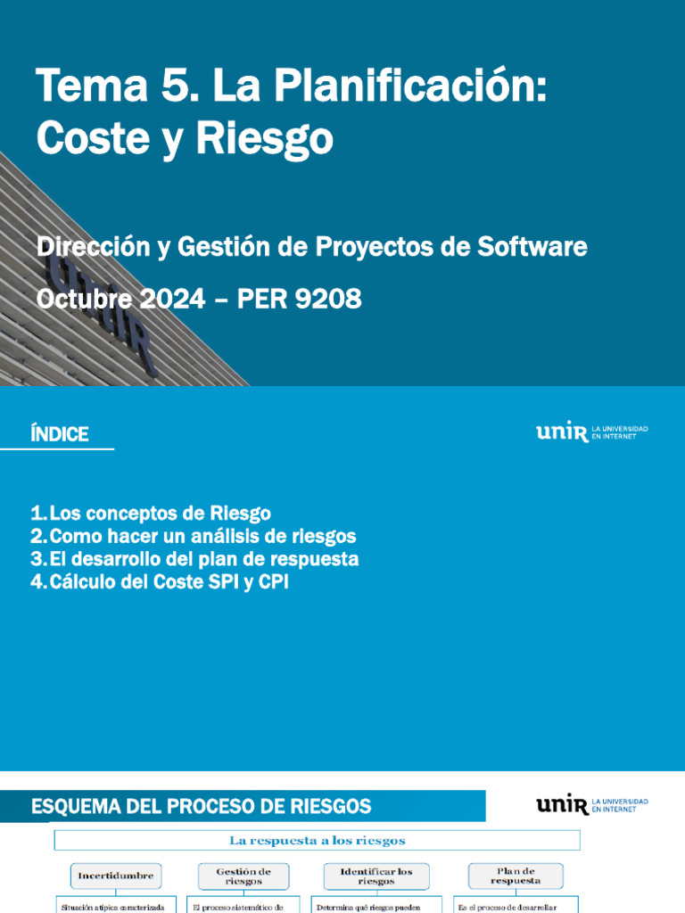 Gestión de Riesgos en Proyectos de Software | PDF | Riesgo | Planificación