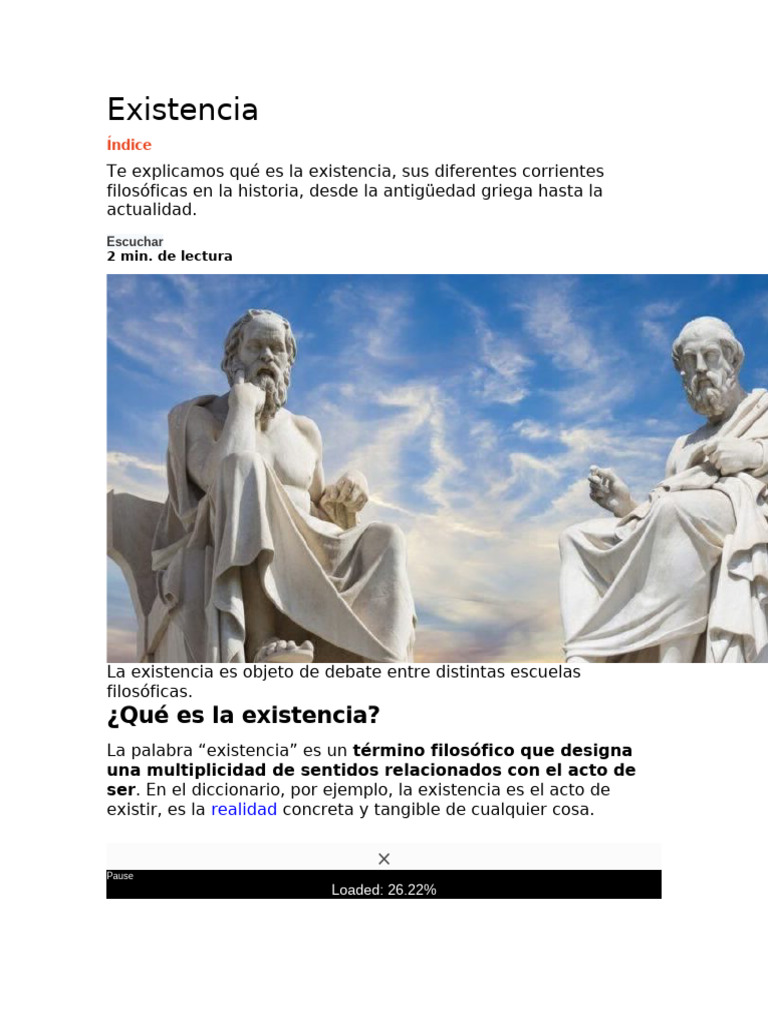 Existencia | PDF | Existencia | Esencia