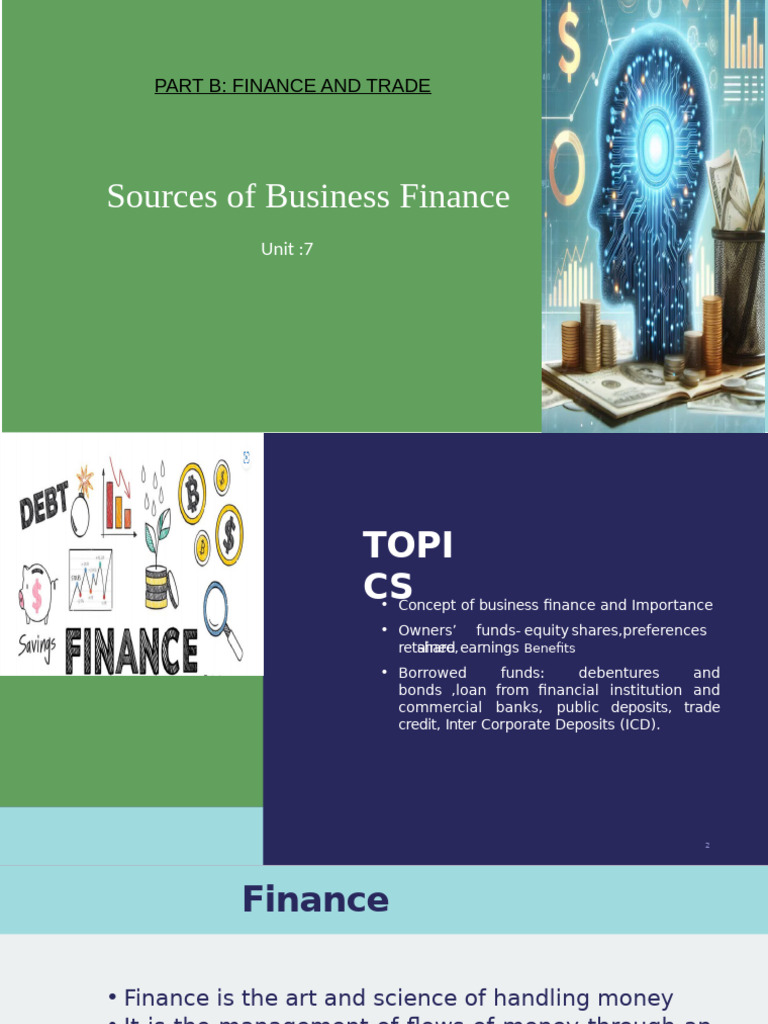 Understanding Business Finance Sources | PDF | Dividend | Equity (Finance)