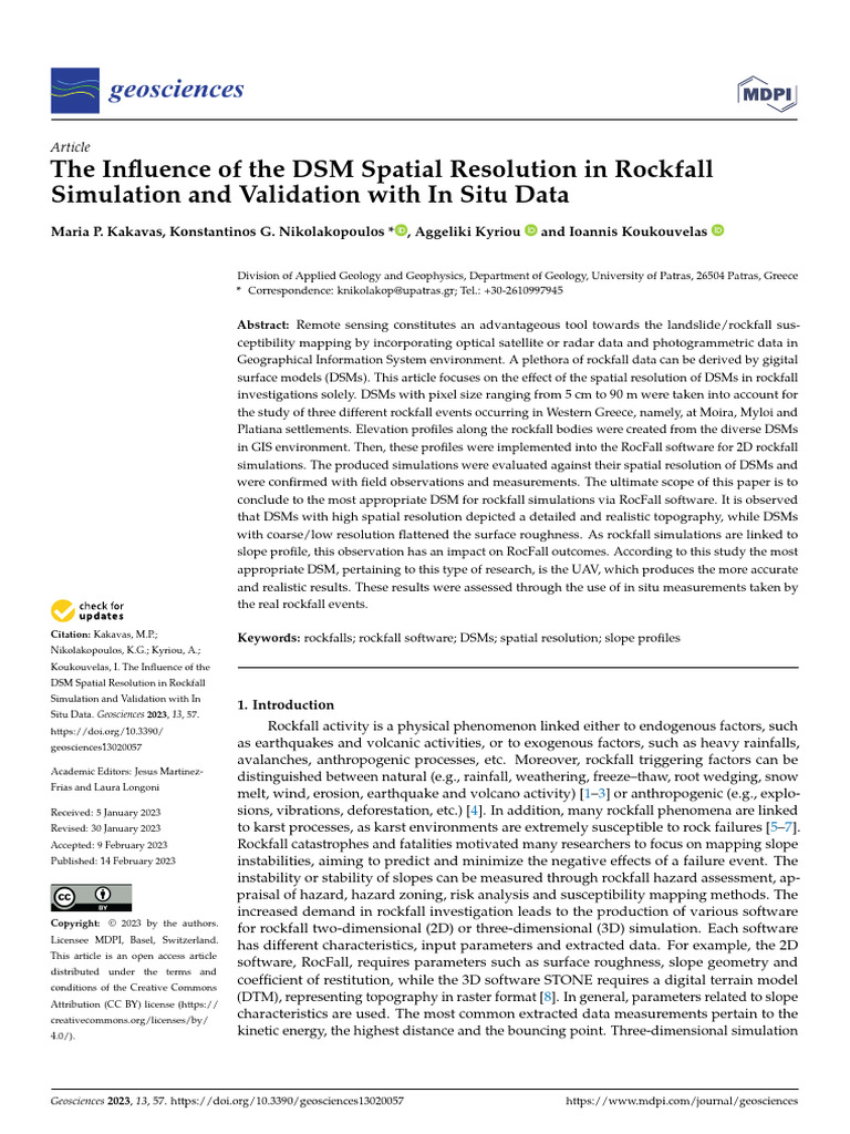 The Influence of The DSM Spatial Resolution in Roc | PDF | Landslide ...