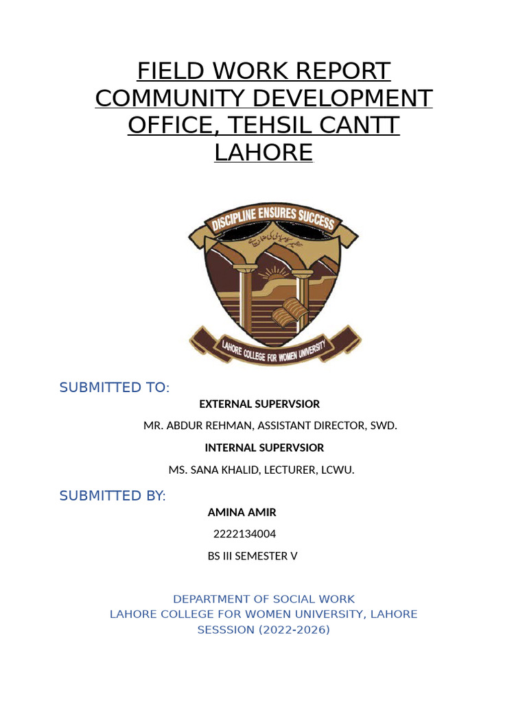 How To Write A Field Work Report Pdf