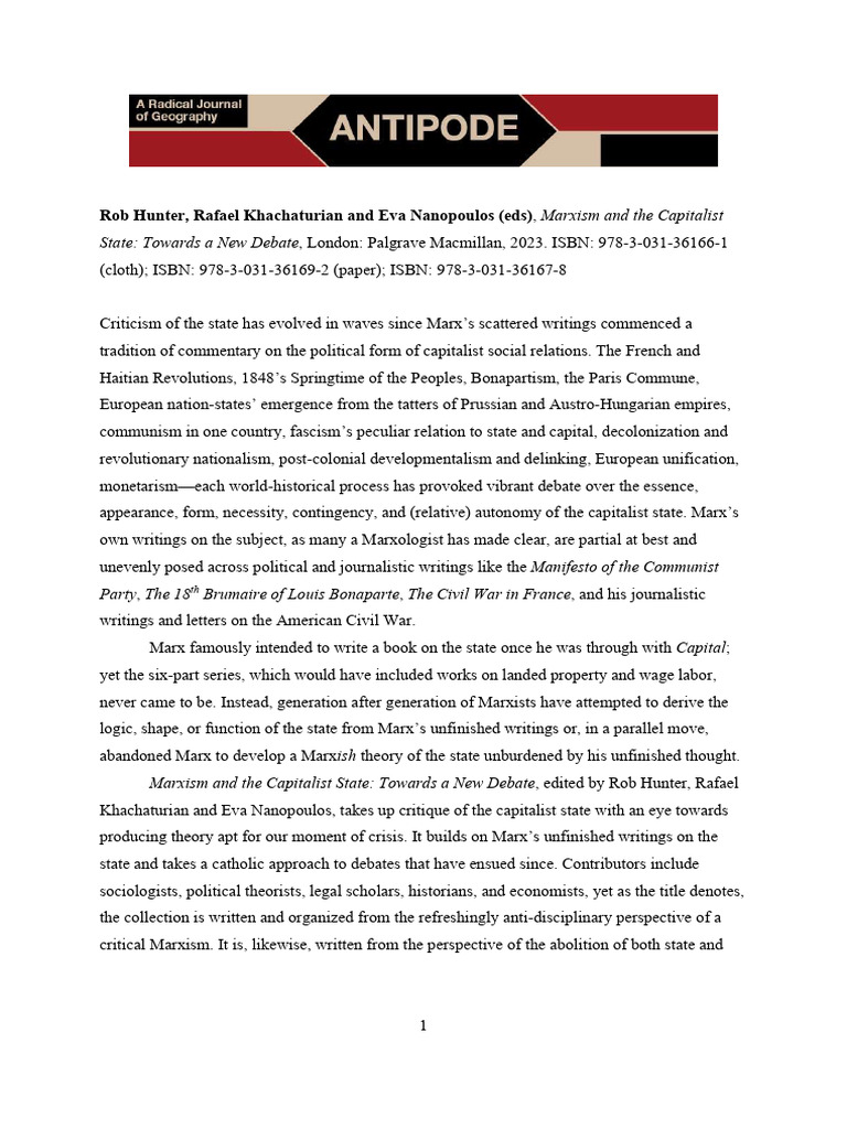 Book Review Meier On Hunter Et Al | PDF | Marxism | Karl Marx