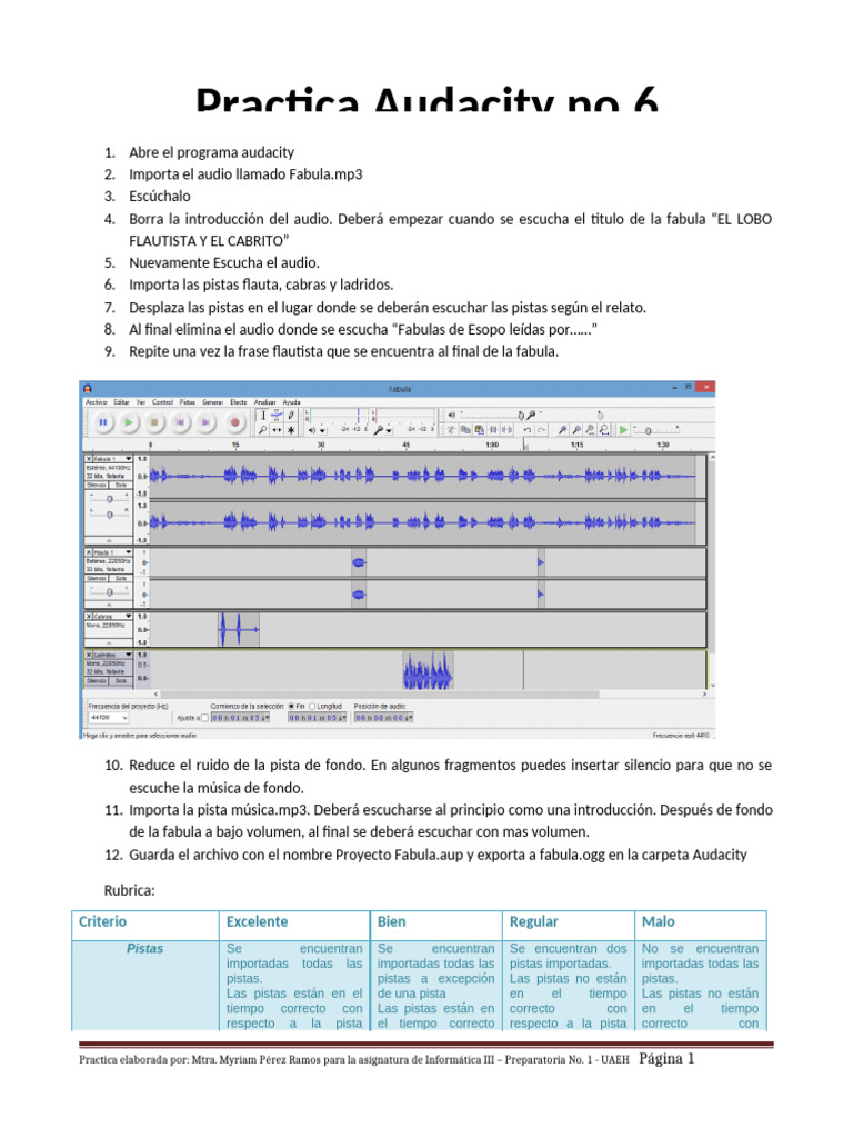Practica No. 6 Instrucciones | PDF