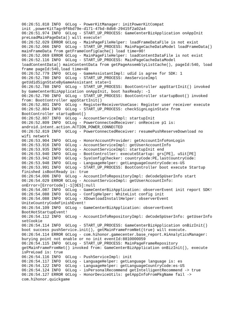 Game Center Application Startup Log | PDF | Computer Networking ...