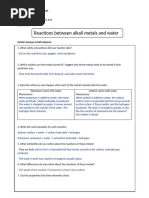 Alkali Metals Reaction with Water Observations | PDF | Sodium Hydroxide ...