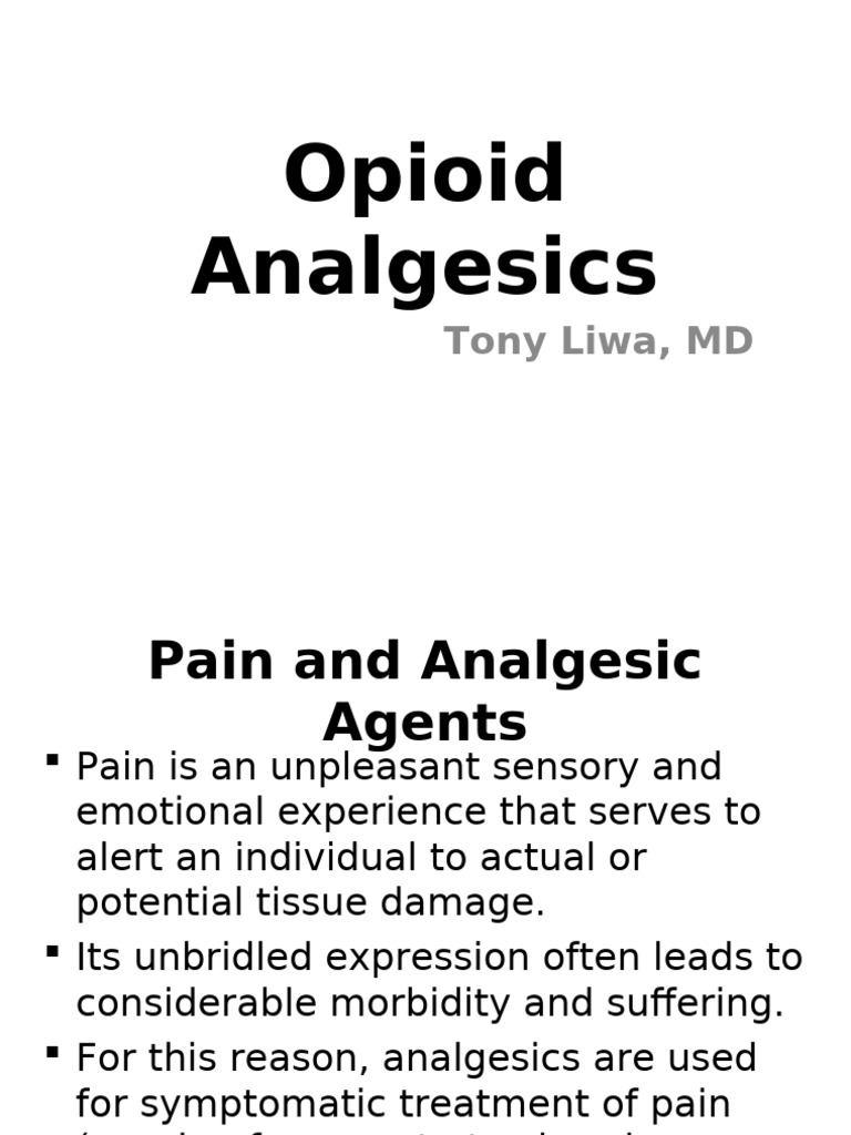 Opioid Analgesics January 2021 | PDF | Opioid | Analgesic