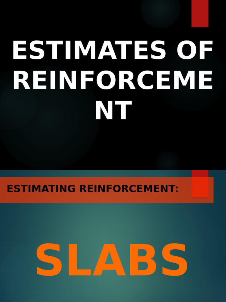 Reinforcement Estimation for Slabs | PDF