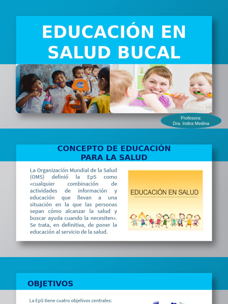 Educación en Salud Bucal | PDF | Promoción de la salud | Aprendizaje