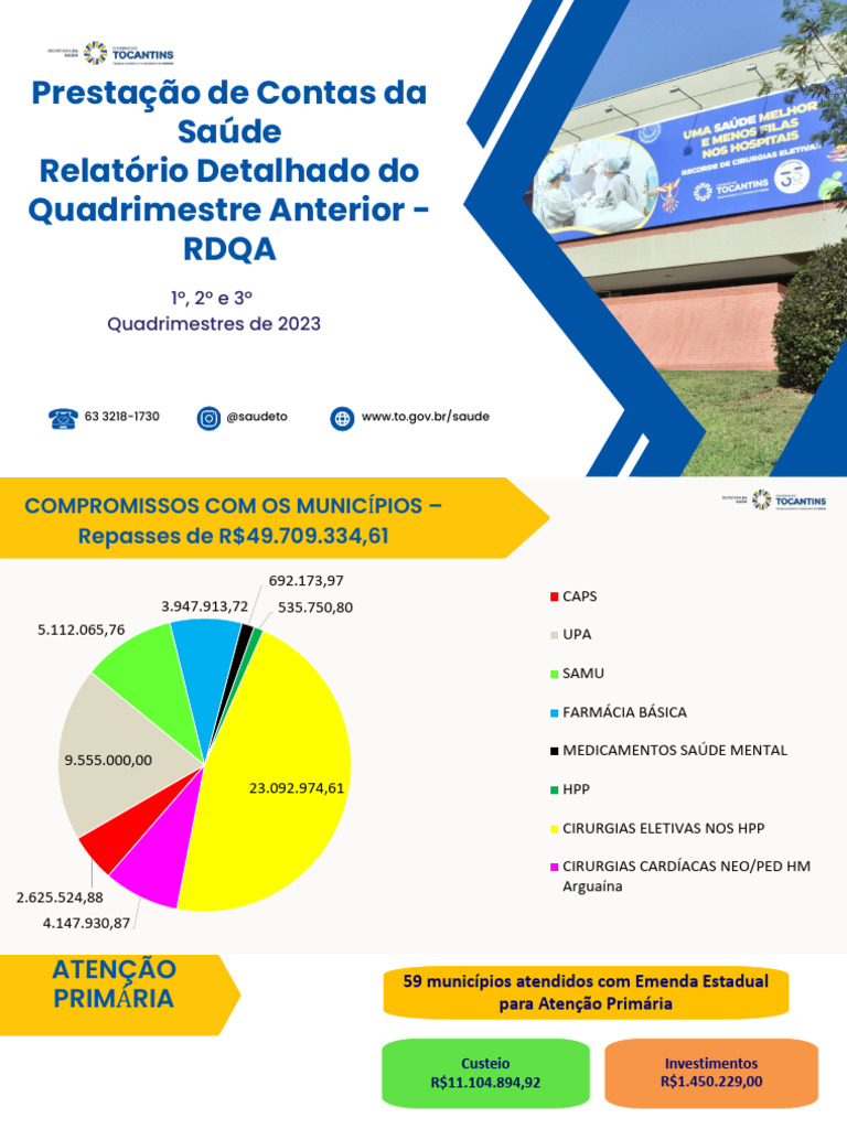 Relatório de Saúde Tocantins 2023 | PDF | HIV/AIDS | Câncer