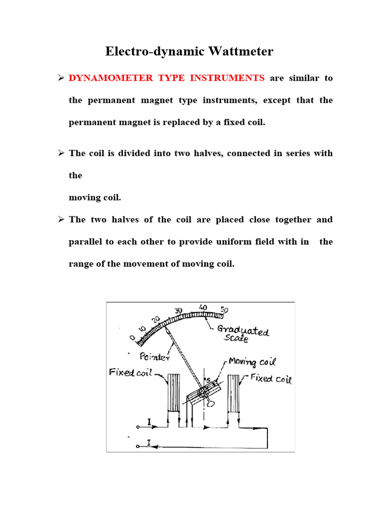 Copy of Electrodynamic Wattmeter | PDF | Inductor | Capacitor