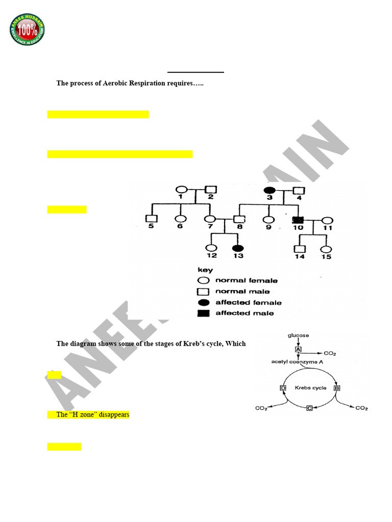 MDCAT Full Length Test 9 ANS Key | PDF | Ether | Ethanol