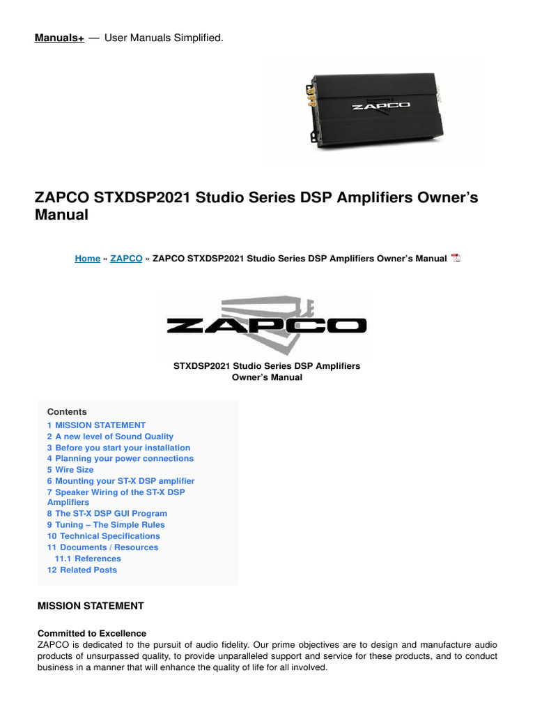 Stxdsp2021 Studio Series DSP Amplifiers Manual | PDF | Equalization ...
