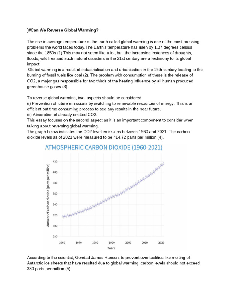 Reversing Global Warming Strategies | PDF | Climate Change | Greenhouse Gas