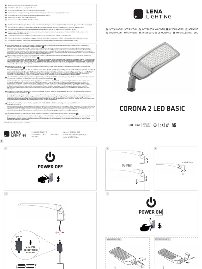 Instrukcja Corona 2 LED BASIC | PDF
