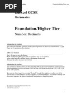 Foundation GCSE Maths Mini Test 2 | PDF