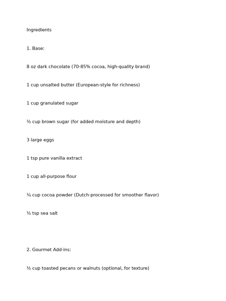 My Brownie Recipe PDF