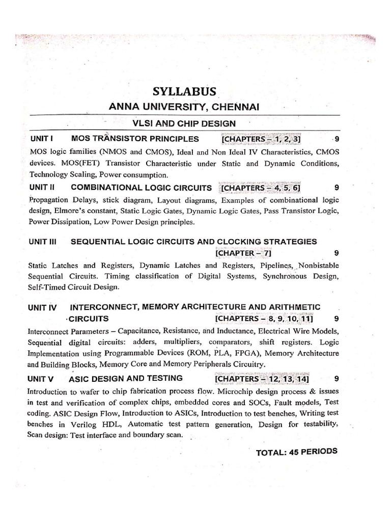 EC3552 VLSI and Chip Design Syllabus | PDF | Field Effect Transistor ...