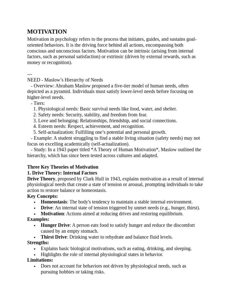 Understanding Motivation Theories | PDF | Motivation | Motivational