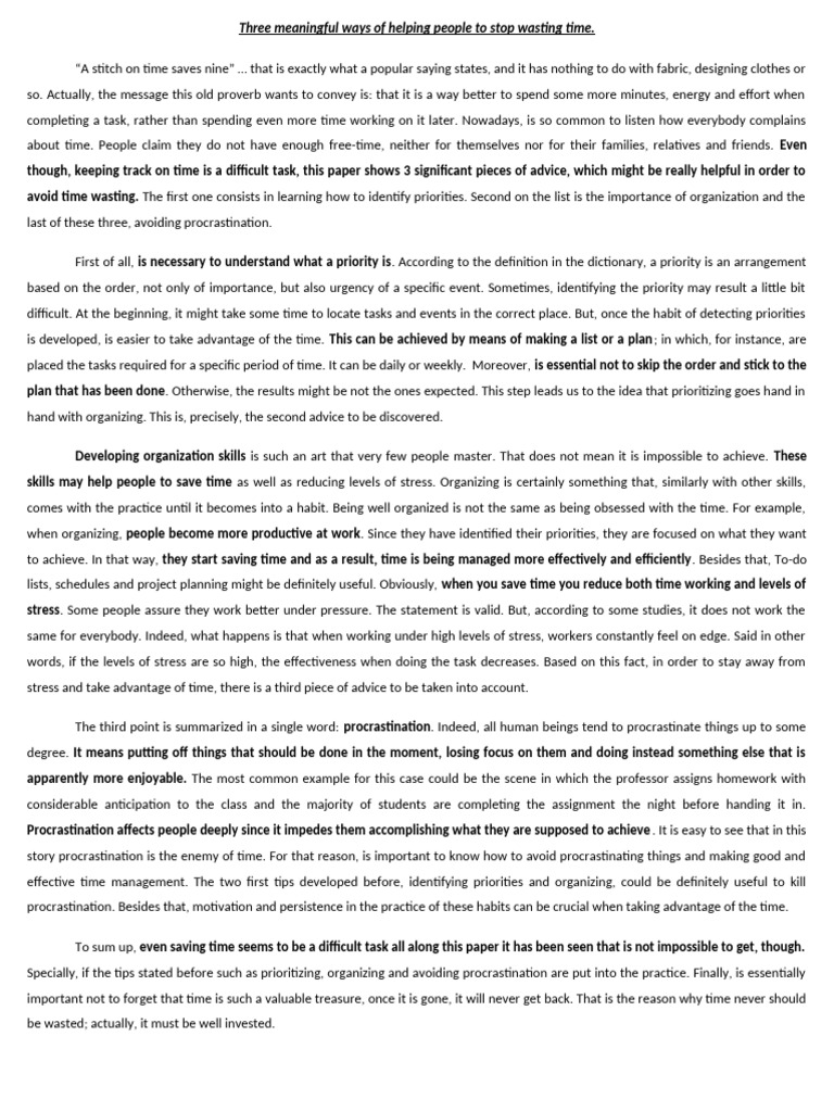 Time Management for Busy Adults | PDF | Procrastination | Professional ...