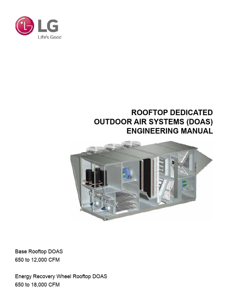 EM LG Rooftop DOAS | PDF | Sheet Metal | Heat Exchanger