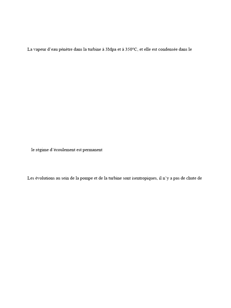 Cycle de Rankine Idéal et Rendement | PDF