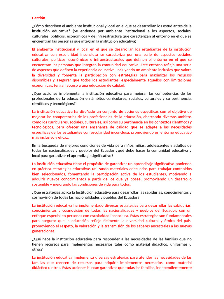 Estrategias Educativas Inclusivas en Ecuador | PDF | Plan de estudios ...