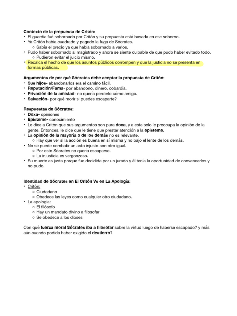 Propuesta de Critón y la Justicia de Sócrates | PDF