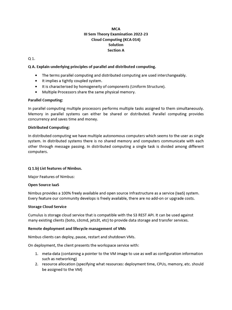 CLOUD COMPUTING_KCA014 | PDF | Cloud Computing | Virtual Machine