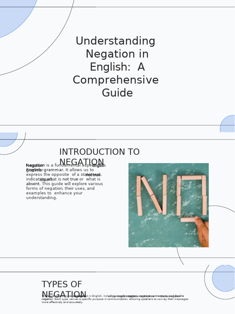 Understanding English Negation | PDF