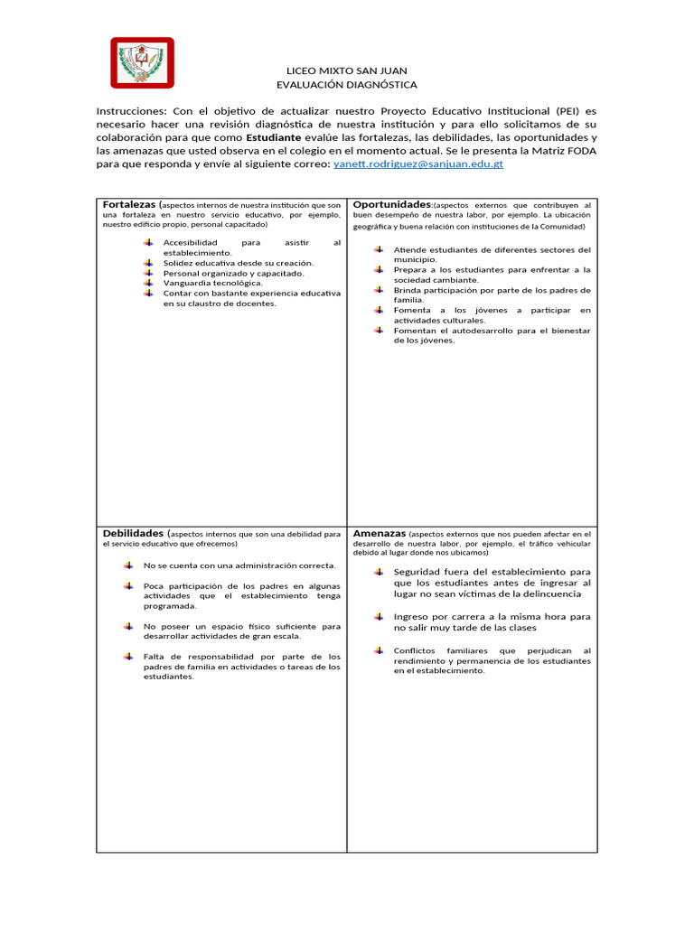FODA Estudiantes | PDF | Análisis FODA