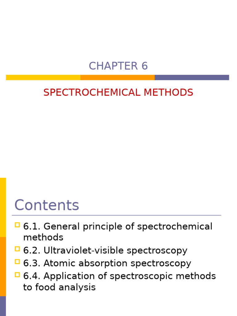 CHAPTER 6 - SPECTROCHEMICAL ANALYSIS-Handout 2 | PDF | Absorbance ...