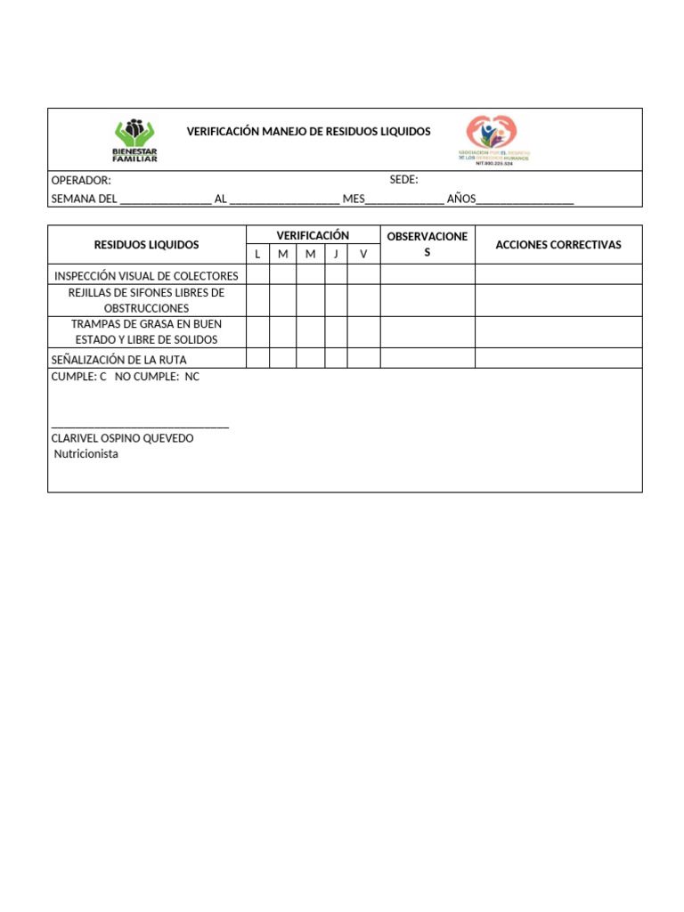Form Verificacion Rs. Liq | PDF