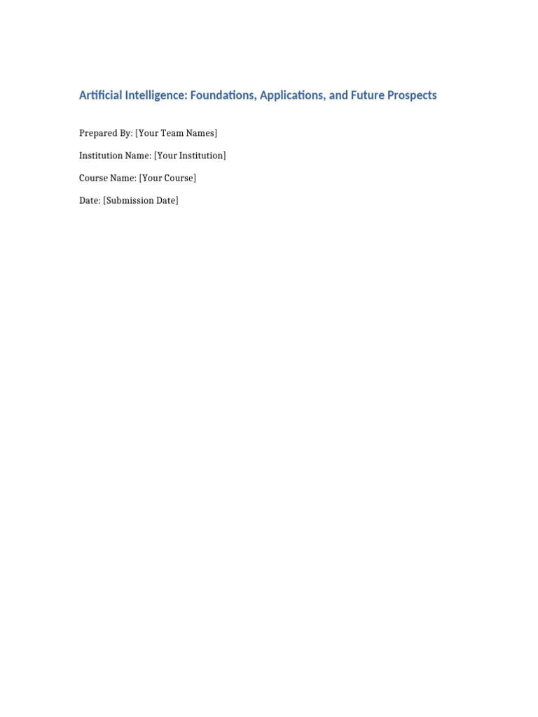 Artificial Intelligence Project | PDF | Artificial Intelligence ...