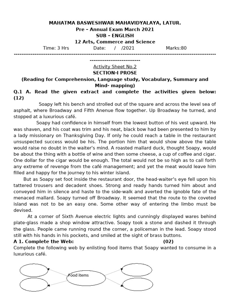 Board Mathma Basheshwar Activity Sheet | PDF