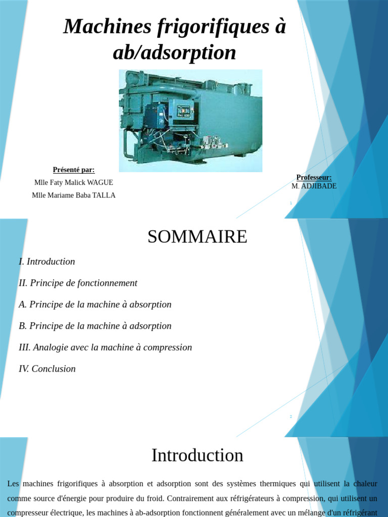 Machines Frigorifiques à Ab/Adsorption | PDF | Adsorption | Réfrigérateur