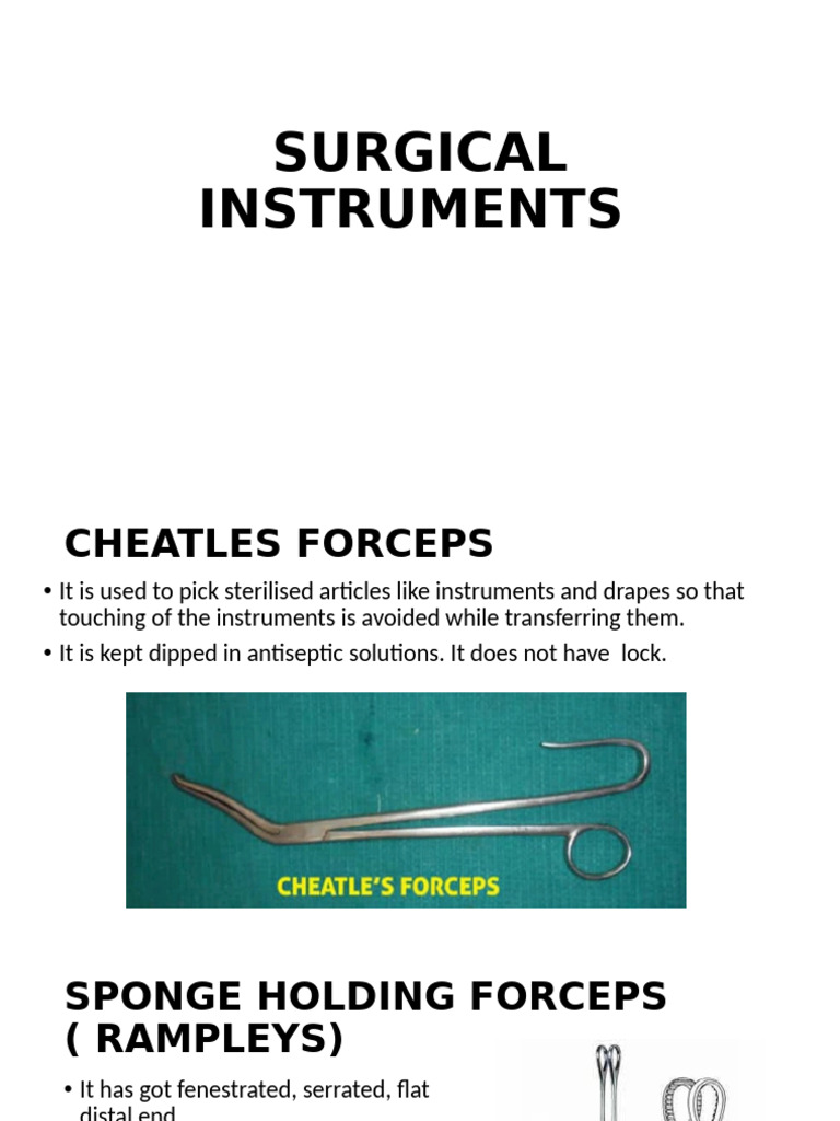 Essential Surgical Instruments Guide | PDF | Surgery
