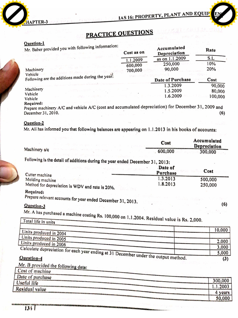 IAS 16 Practice Questions With Solutions | PDF