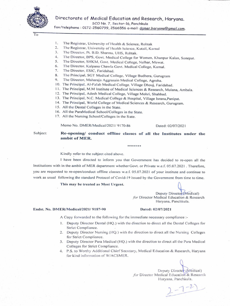 Reopening All Institute | PDF