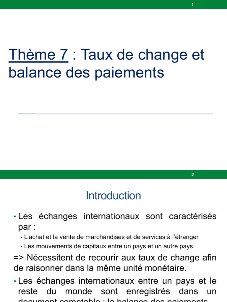 Balance courante et taux de change en France | PDF | Dévaluation ...