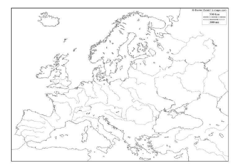 Mapa Rios de Europa y Vertientes | PDF