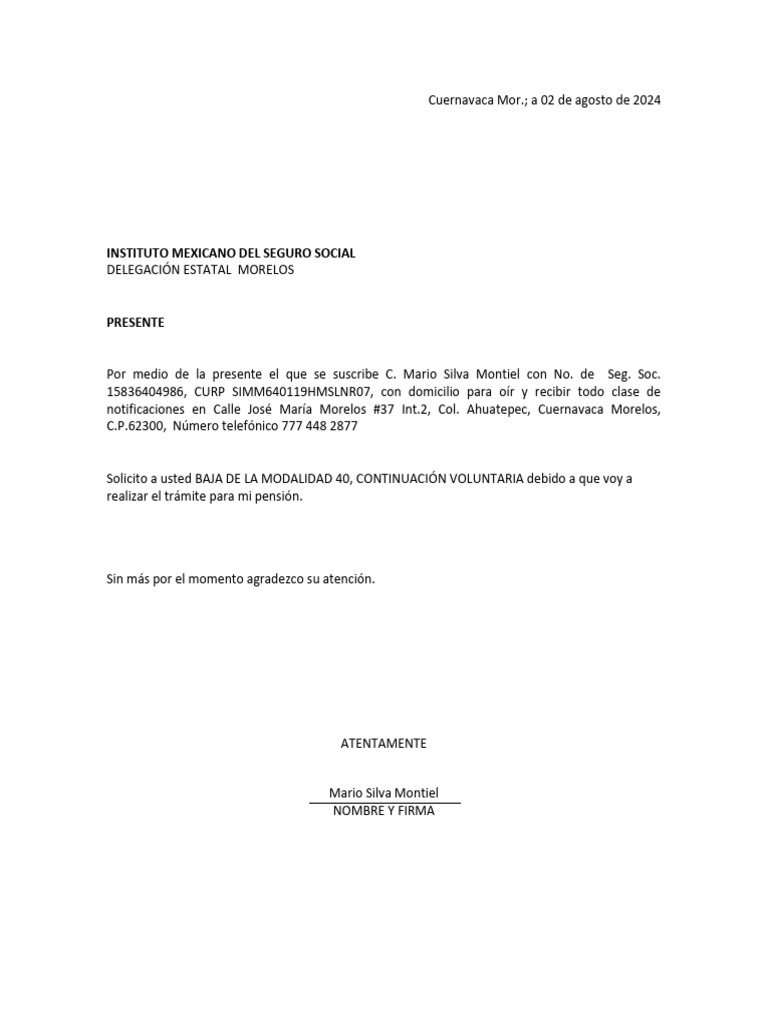 Baja modalidad 40 1 pdf