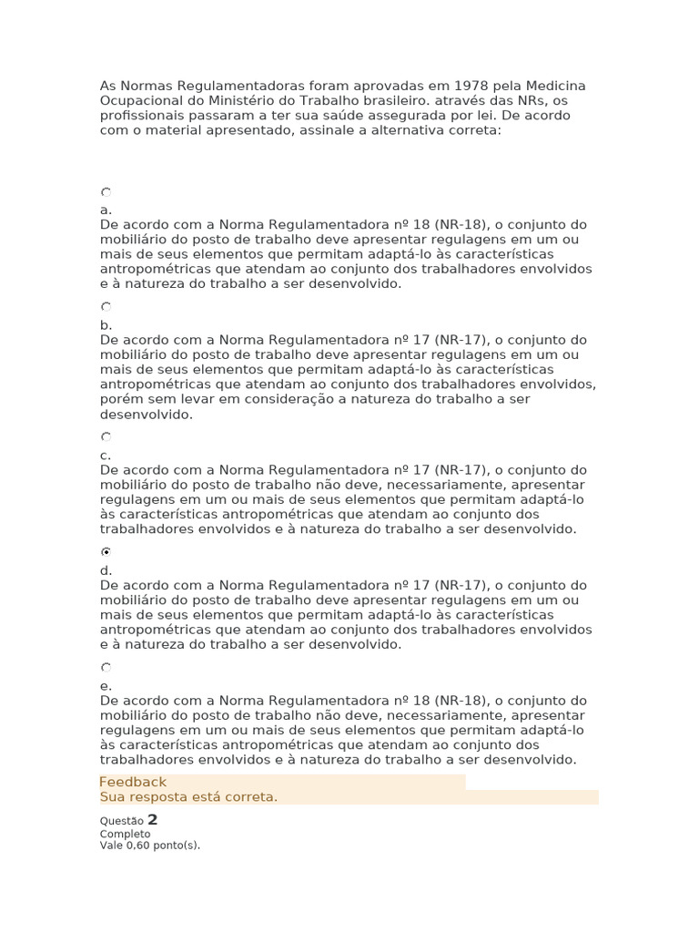 Normas Regulamentadoras de 1978 | PDF | Fatores humanos e Ergonomia ...