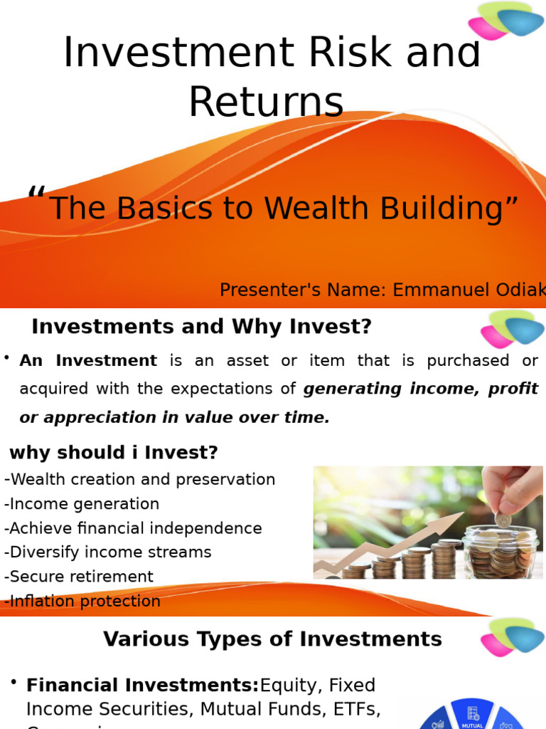 Investment Risks and Returns Explained | PDF | Bonds (Finance) | Investing