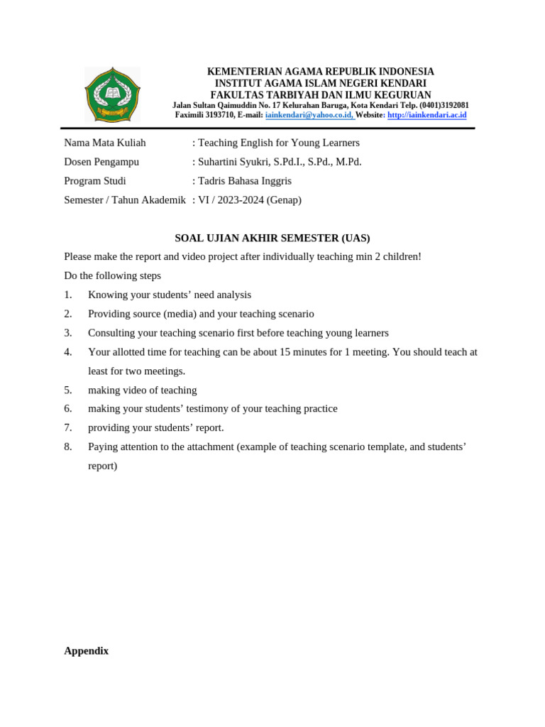 Uas Teyl 2024 Pdf Applied Linguistics Cognition