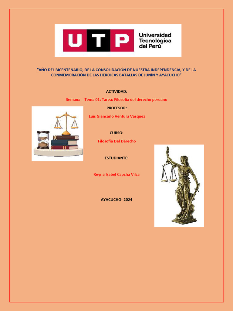 Filosofía del Derecho en Perú 2024 | PDF | Juez | La Ley natural