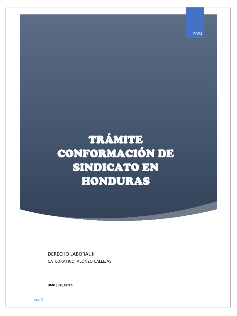 Requisitos para formar un sindicato en Honduras | PDF | Auditoría ...