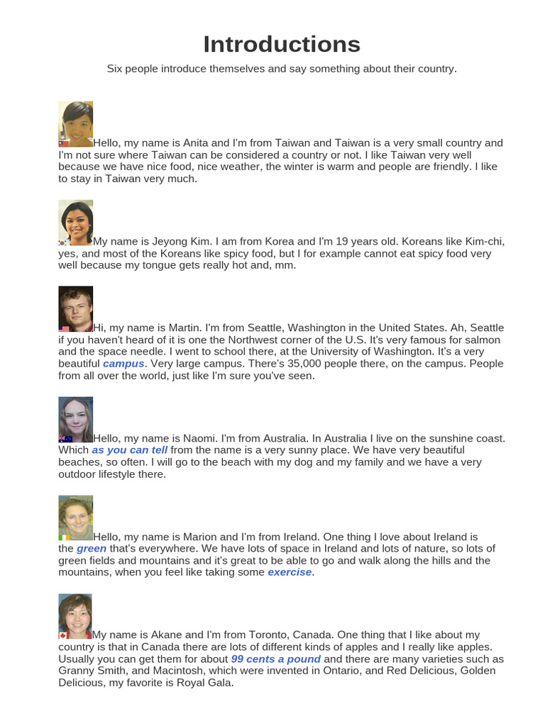 Introductions | PDF