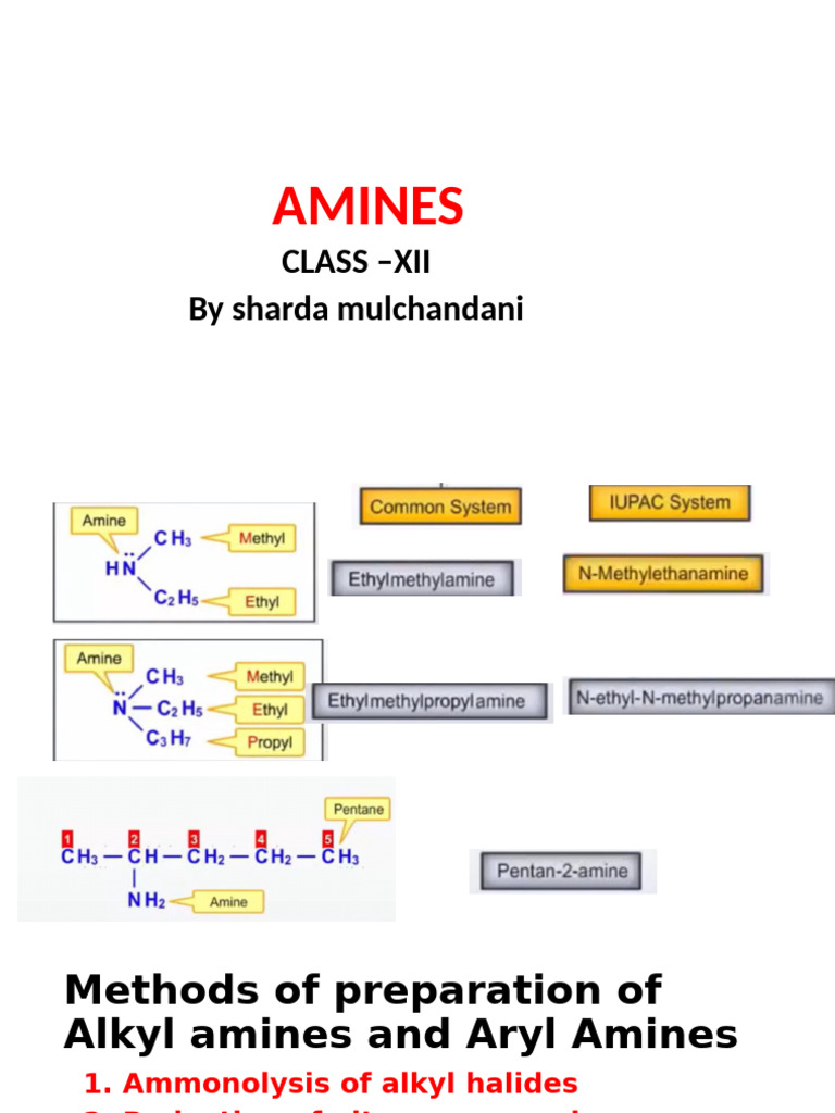 Ammonolysis and Preparation of Amines | PDF | Amine | Chemical Reactions