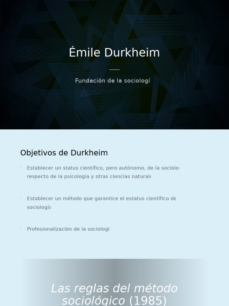 Fundamentos de la Sociología según Durkheim | PDF | Emile Durkheim ...