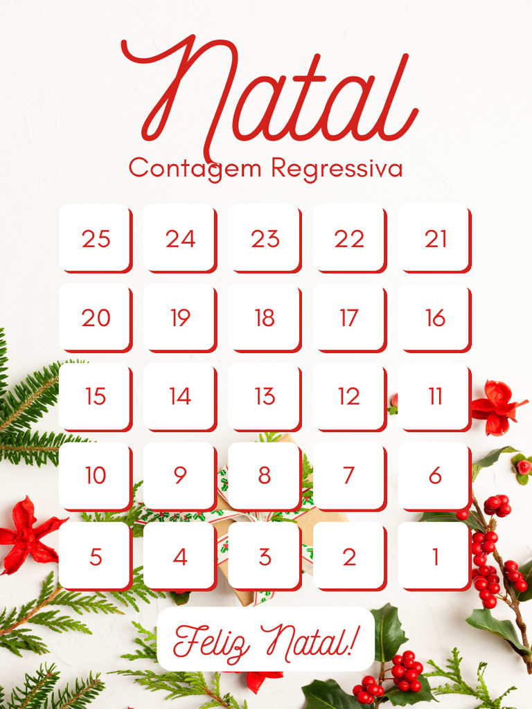 Natal Countdown Numbers 1-25 | PDF